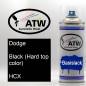 Preview: Dodge, Black (Hard top color), HCX: 400ml Sprühdose, von ATW Autoteile West.